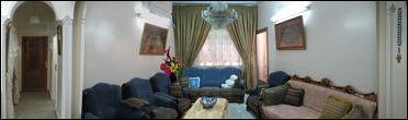 live and study in Damascus -- the apartment livingroom of a woman student